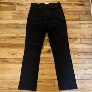 Reformation Black Straight-Leg Jeans